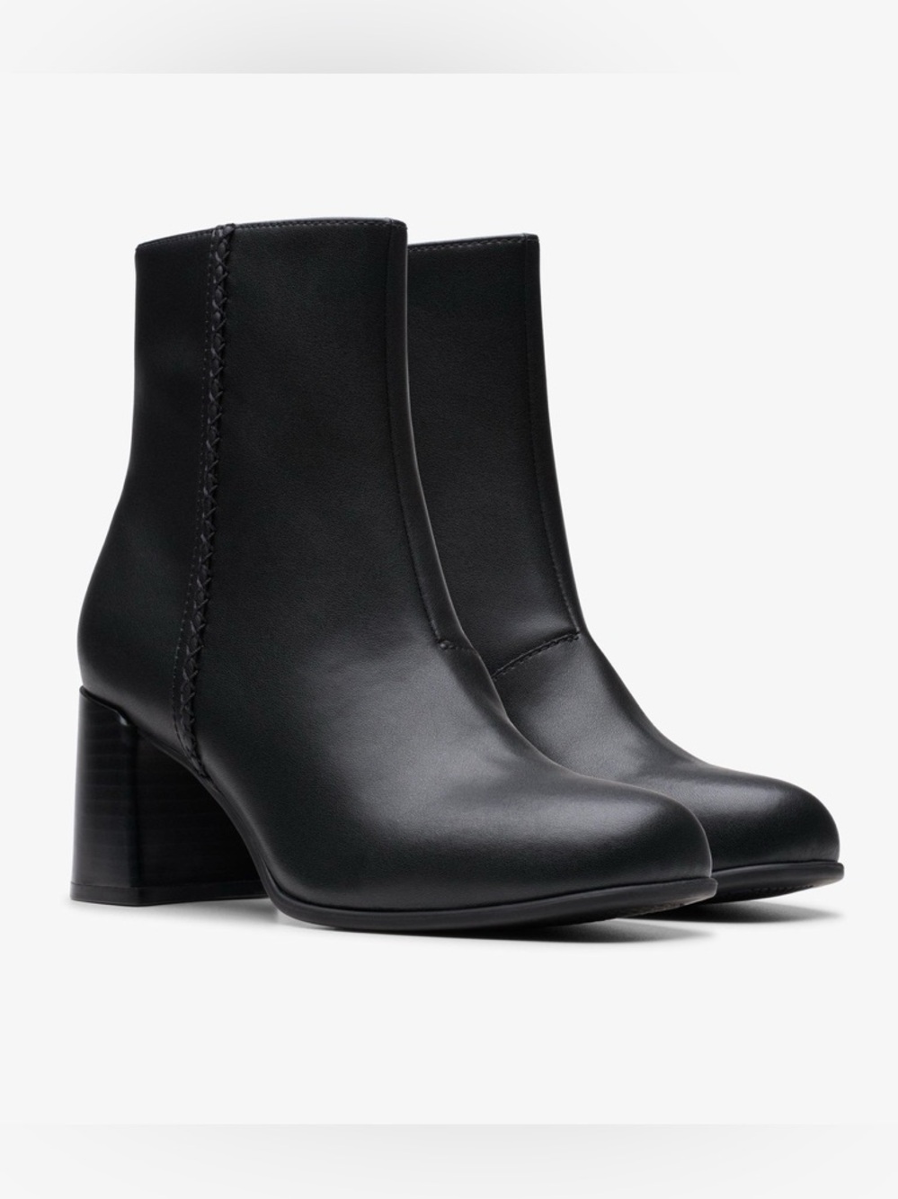 Clarks Women's Collection Keirsta Faye Boots Black Leather Size 9M